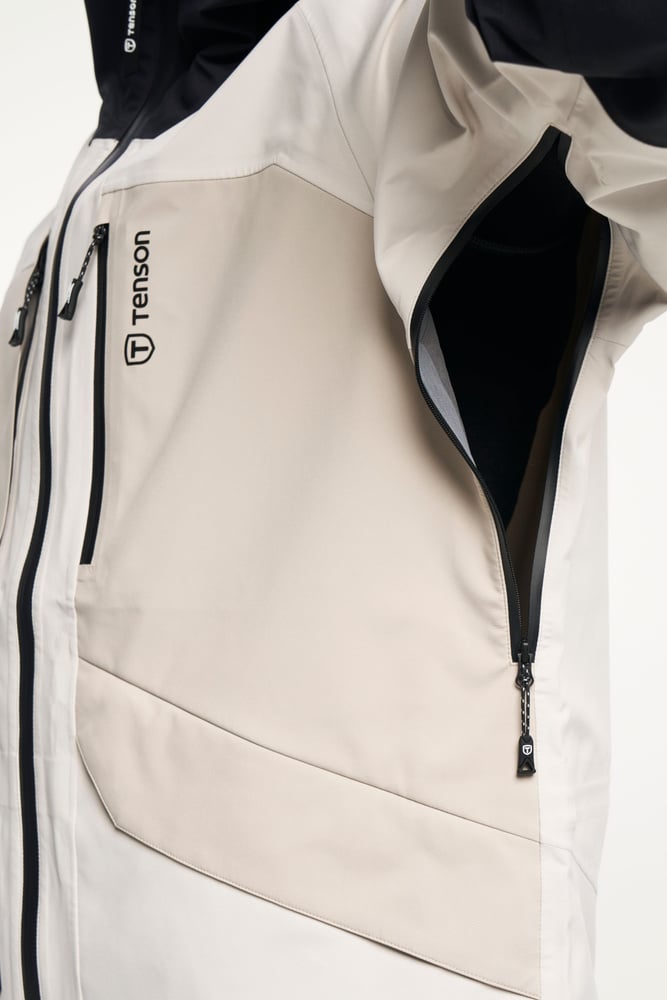 LOHEN ボトルネック レイヤードブルゾン　ホワイト Nayoro Shell Jacket Men | Offwhite | Tenson