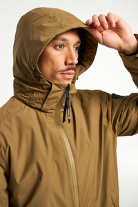 ジャケット・アウター double-end hight twist doeskin trench Shift Coat Men | Brass Khaki | Tenson